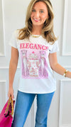 Pink Elegance Premium Italian T-Shirt-110 Short Sleeve Tops-Mitica & Co-Coastal Bloom Boutique, find the trendiest versions of the popular styles and looks Located in Indialantic, FL