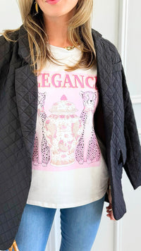 Pink Elegance Premium Italian T-Shirt-110 Short Sleeve Tops-Mitica & Co-Coastal Bloom Boutique, find the trendiest versions of the popular styles and looks Located in Indialantic, FL