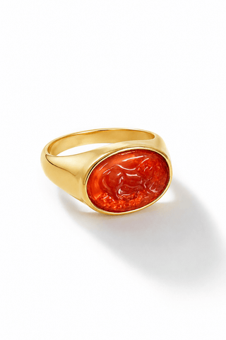 Pink Lion Statement Ring