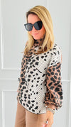 Pixel Print Sweater-140 Sweaters-Fate By LFD-Coastal Bloom Boutique, find the trendiest versions of the popular styles and looks Located in Indialantic, FL