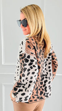 Pixel Print Sweater-140 Sweaters-Fate By LFD-Coastal Bloom Boutique, find the trendiest versions of the popular styles and looks Located in Indialantic, FL