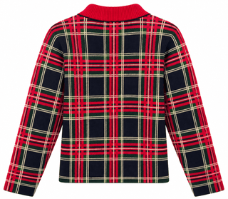 Plaid Button Cardigan