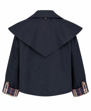 Plaid Cape Reversible Jacket
