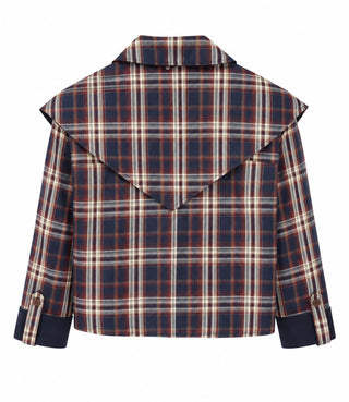 Plaid Cape Reversible Jacket