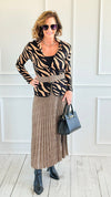 Plaid Perfection Pleated Italian Skirt-170 Bottoms-AZUL MONACO-Coastal Bloom Boutique, find the trendiest versions of the popular styles and looks Located in Indialantic, FL