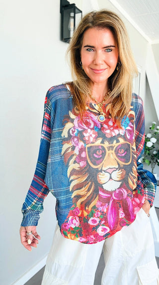 Plaid & Petals Lion Italian St Tropez Knit