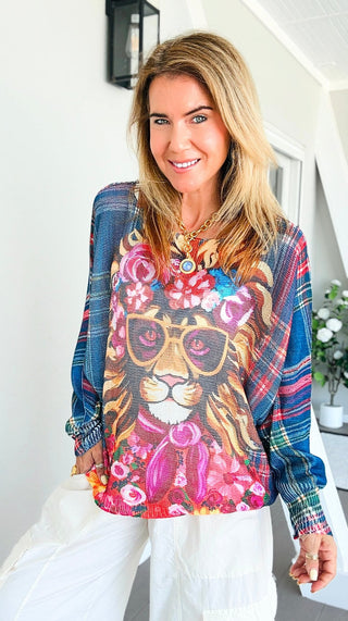 Plaid & Petals Lion Italian St Tropez Knit