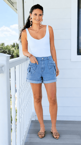 Playful Bow Shorts