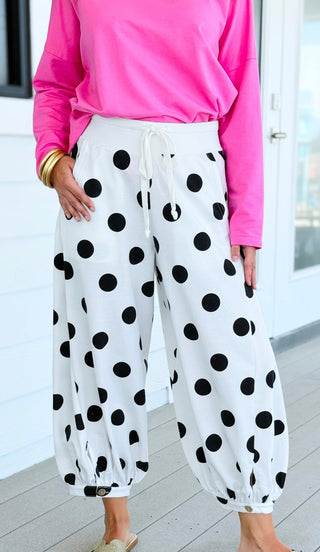 Playful Spot Pant - White Black