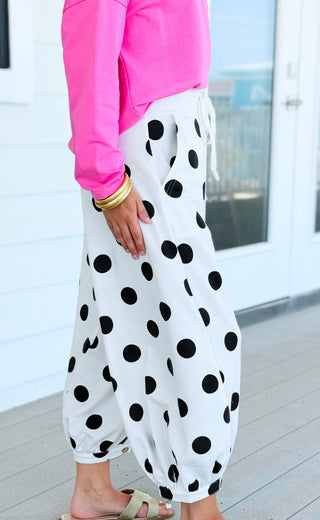 Playful Spot Pant - White Black