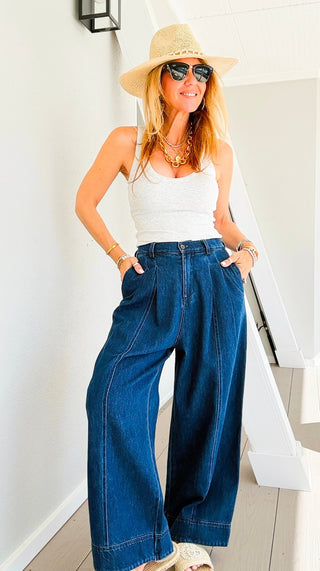 Pleated Wide Leg Pants