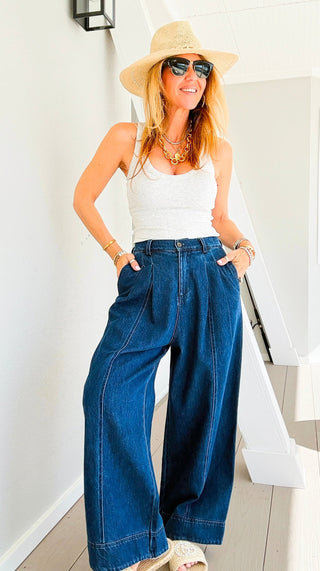 Pleated Wide Leg Pants