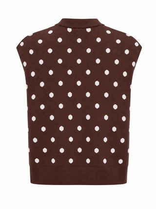 Polka Dot Sleevelees Top