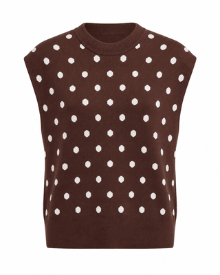 Polka Dot Sleevelees Top