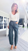 Polka Muse Bow Denim Pants-170 Bottoms-oddi-Coastal Bloom Boutique, find the trendiest versions of the popular styles and looks Located in Indialantic, FL
