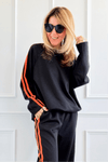 Power Italian Sweater - Black/Neon Orange-140 Sweaters-AMIRA-Coastal Bloom Boutique, find the trendiest versions of the popular styles and looks Located in Indialantic, FL