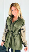 Power & Shine Utility Italian Jacket-160 Jackets-STAR SRL-Coastal Bloom Boutique, find the trendiest versions of the popular styles and looks Located in Indialantic, FL