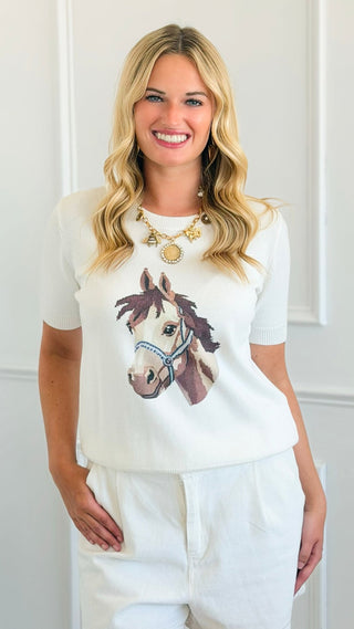 Prairie Equestrian Head Sweater