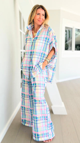 Pre Auth Pastel Plaid Italian Pant