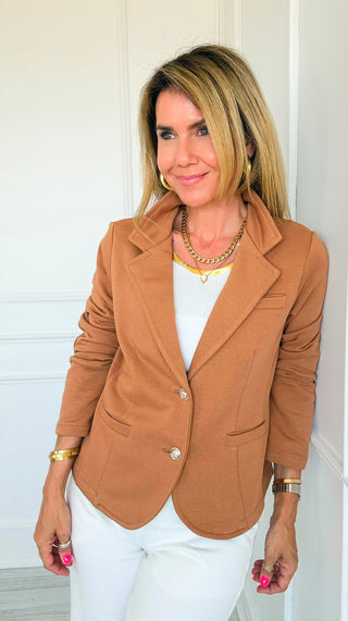 Pre Auth - The Ini Italian Blazer- Camel