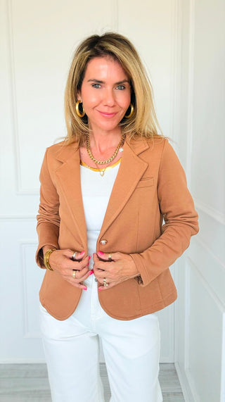 Pre Auth - The Ini Italian Blazer- Camel