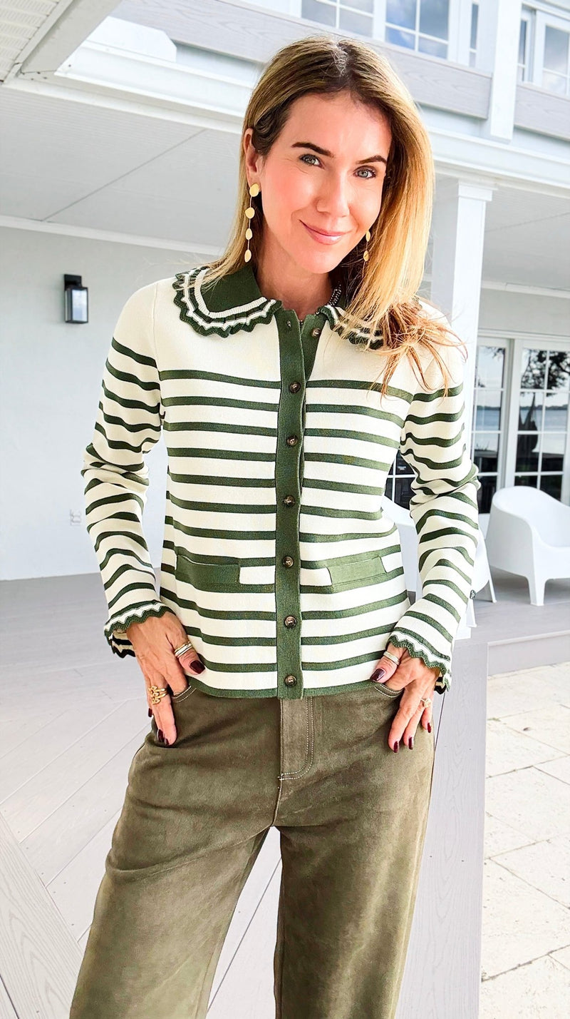 Presley Stripe Cardigan-140 Sweaters-rivir-Coastal Bloom Boutique, find the trendiest versions of the popular styles and looks Located in Indialantic, FL