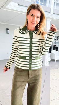 Presley Stripe Cardigan-140 Sweaters-rivir-Coastal Bloom Boutique, find the trendiest versions of the popular styles and looks Located in Indialantic, FL