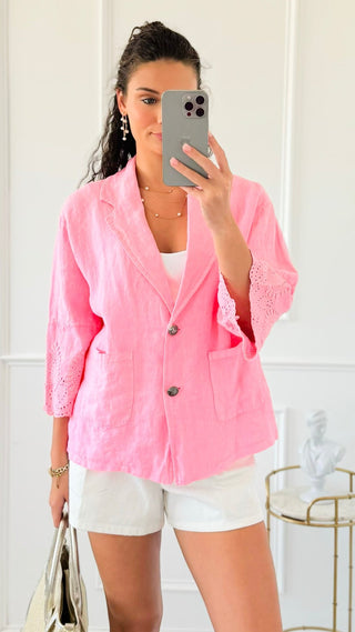 Pretty in Linen Italian Blazer