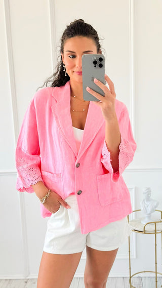 Pretty in Linen Italian Blazer