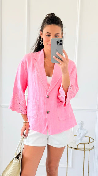 Pretty in Linen Italian Blazer