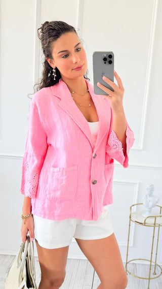 Pretty in Linen Italian Blazer