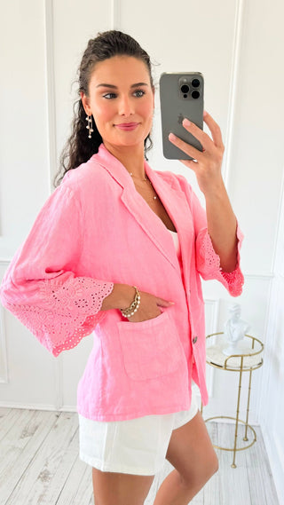 Pretty in Linen Italian Blazer