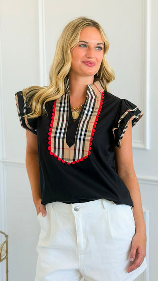 Prim & Polished Top - Black