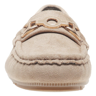 Suede Horsebit Driving Loafers - Taupe