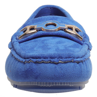 Suede Horsebit Driving Loafers - Royal Blue