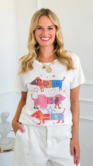 Puppy Party Italian Graphic Top