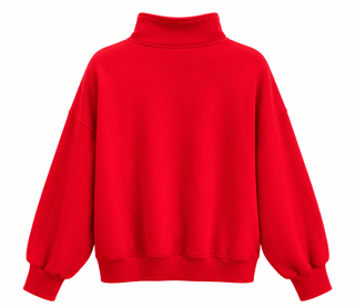 Quarter Zip Sweatshirt - Red