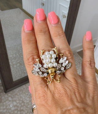 Queen Bee Pearl Ring