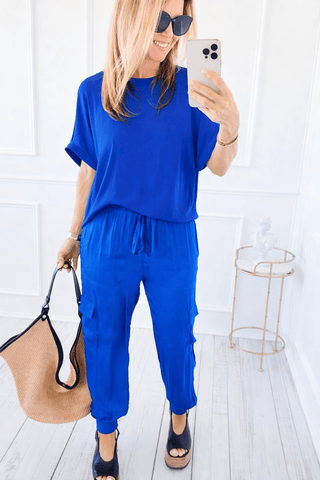 Quiet Confidence Blouse Top - Capri Blue