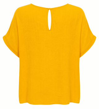 Quiet Confidence Blouse Top- Sunflower
