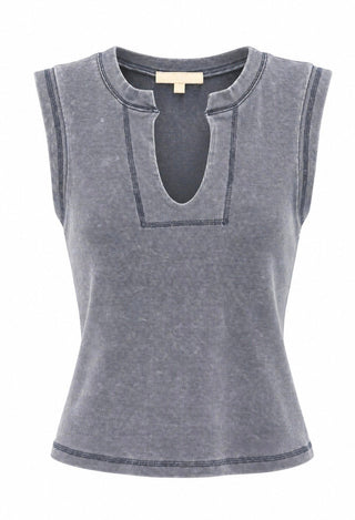 Quiet Contour Top - Ash Blue
