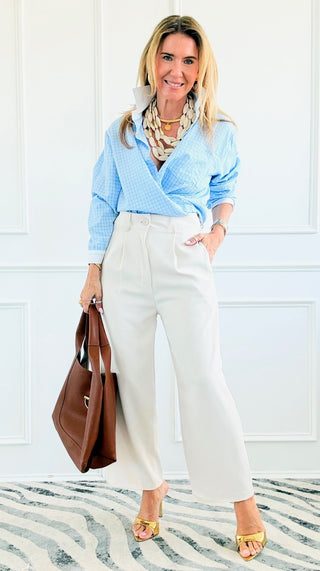 Quiet Power Italian Pants- Ecru