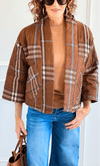 Quilted Corduroy Italian Jacket-Brown-160 Jackets-SIERRA S.R.L./Senorita C-Coastal Bloom Boutique, find the trendiest versions of the popular styles and looks Located in Indialantic, FL