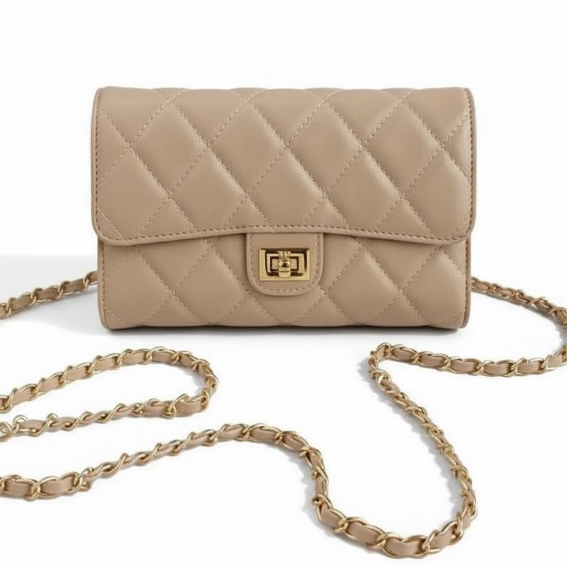 Quilted Lock Shoulder Bag