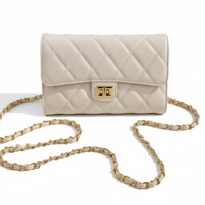 Quilted Lock Shoulder Bag