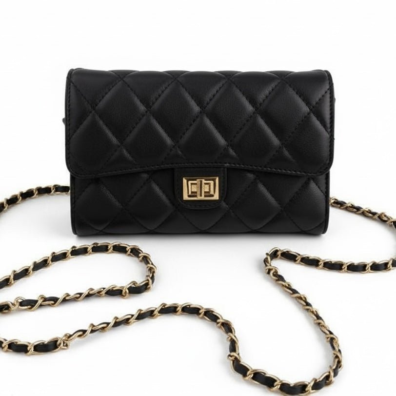 Quilted Lock Shoulder Bag