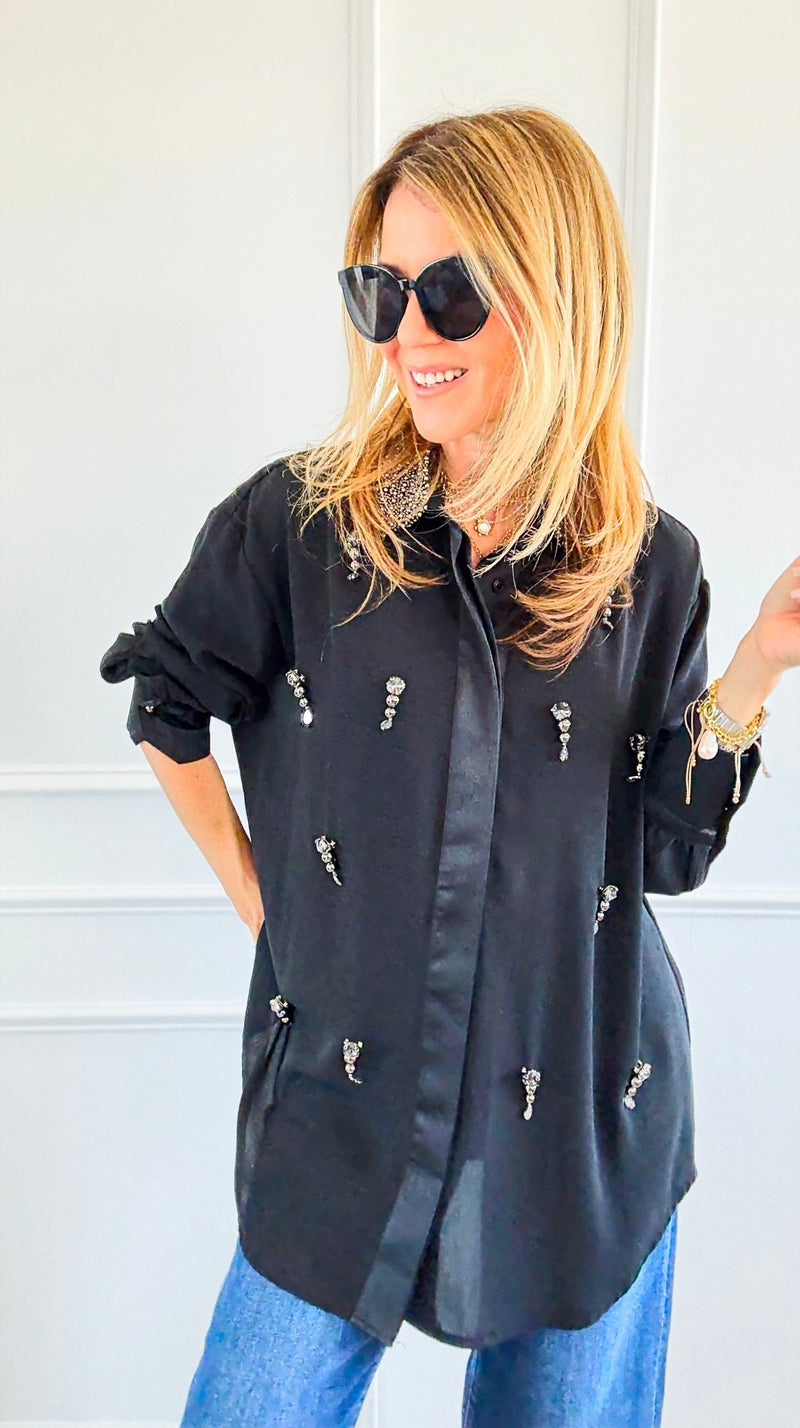 Radiance Charm Statement Blouse-110 Long Sleeve Tops-Mitica & Co-Coastal Bloom Boutique, find the trendiest versions of the popular styles and looks Located in Indialantic, FL