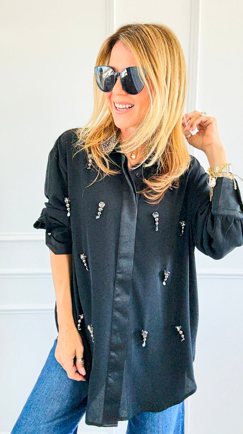 Radiance Charm Statement Blouse-110 Long Sleeve Tops-Mitica & Co-Coastal Bloom Boutique, find the trendiest versions of the popular styles and looks Located in Indialantic, FL