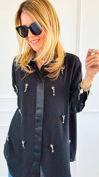 Radiance Charm Statement Blouse-110 Long Sleeve Tops-Mitica & Co-Coastal Bloom Boutique, find the trendiest versions of the popular styles and looks Located in Indialantic, FL