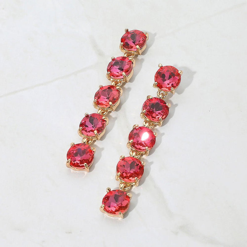 Radiant Spark Drop Earrings - AB, Pink-230 Jewelry-NYW-Coastal Bloom Boutique, find the trendiest versions of the popular styles and looks Located in Indialantic, FL